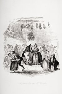 Vigilia di Natale a casa del signor Wardle, illustrazione da 